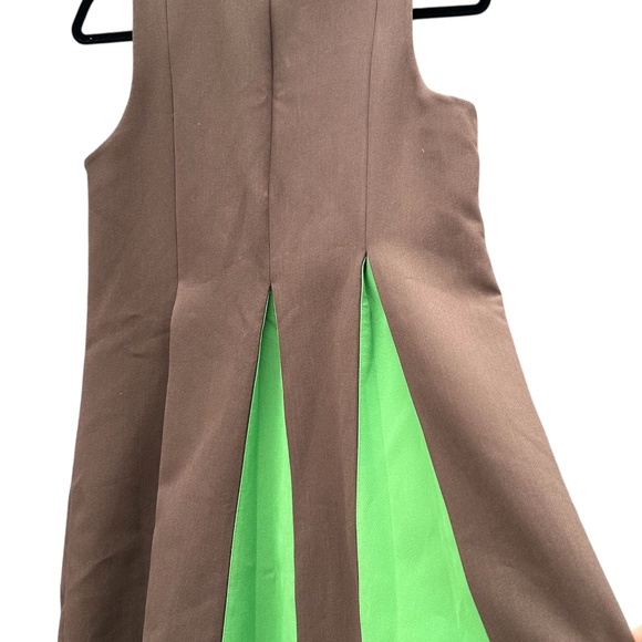 Tuckernuck Demitasse Griffiths Sleeveless Lined Mock Neck Dress Brown Medium - Picture 4 of 10